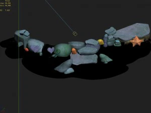 disney - seaside stones 01 3D Model