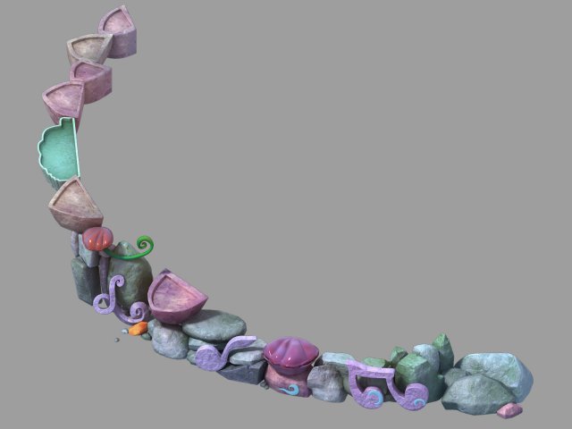 disney - seaside stone 02 3D Model .c4d .max .obj .3ds .fbx .stl .blend 