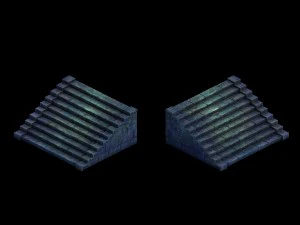 disney main city - underground palace stairs 02 3D Model