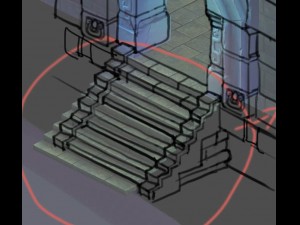 disney main city - underground palace stairs 02 3Dモデル