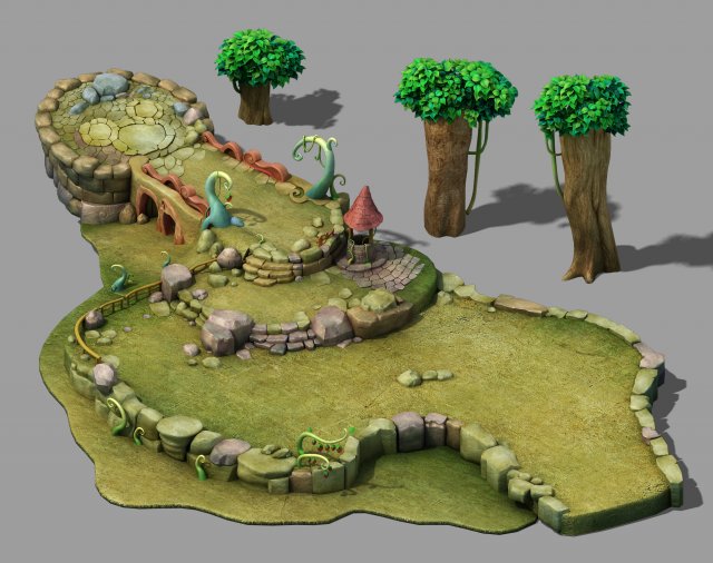disney main city - ground 03 3Dモデル .c4d .max .obj .3ds .fbx .stl .blend 
