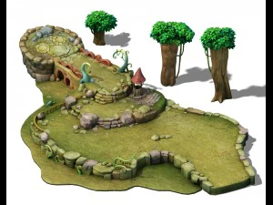 disney main city - ground 03 3D Model