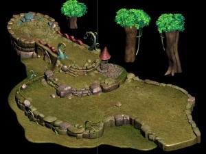 disney main city - ground 03 3D Model