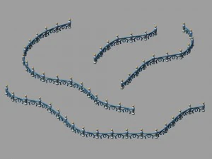 gł&oacute;wne miasto Disneya - płot 02 Model 3D