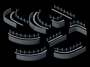 disney main city - fence 03 3D Model