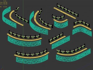 disney main city - fence 03 3D Model