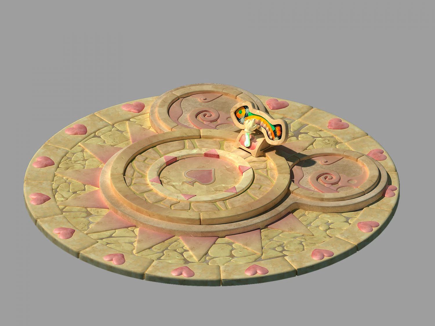 disney main city - mickey platform 03 3D Model .c4d .max .obj .3ds .fbx .stl .blend 