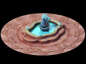disney main city - fountain 02 Modelo 3D