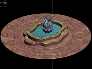disney main city - fountain 02 Modelo 3D