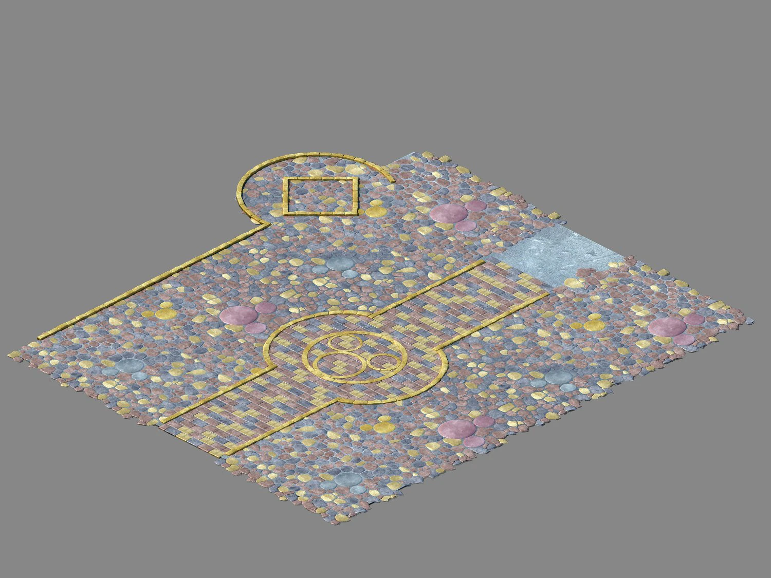 disney main city - stone floor 03 3D Model .c4d .max .obj .3ds .fbx .stl .blend 