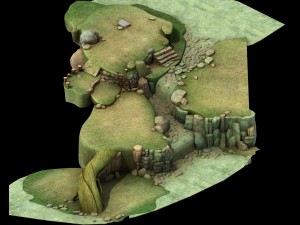 disney main city - cliff 03 3D Model