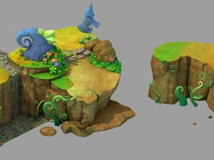 cidade principal da Disney - fal&eacute;sias 02 Modelo 3D