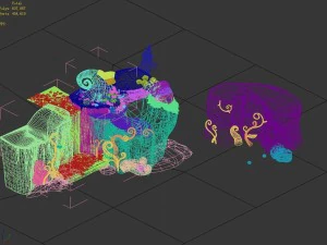 disney main city - cliffs 02 3D Model