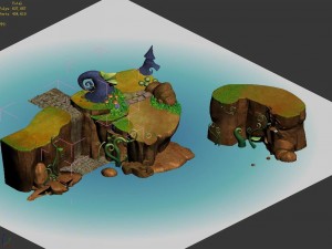 disney main city - cliffs 02 3Dモデル