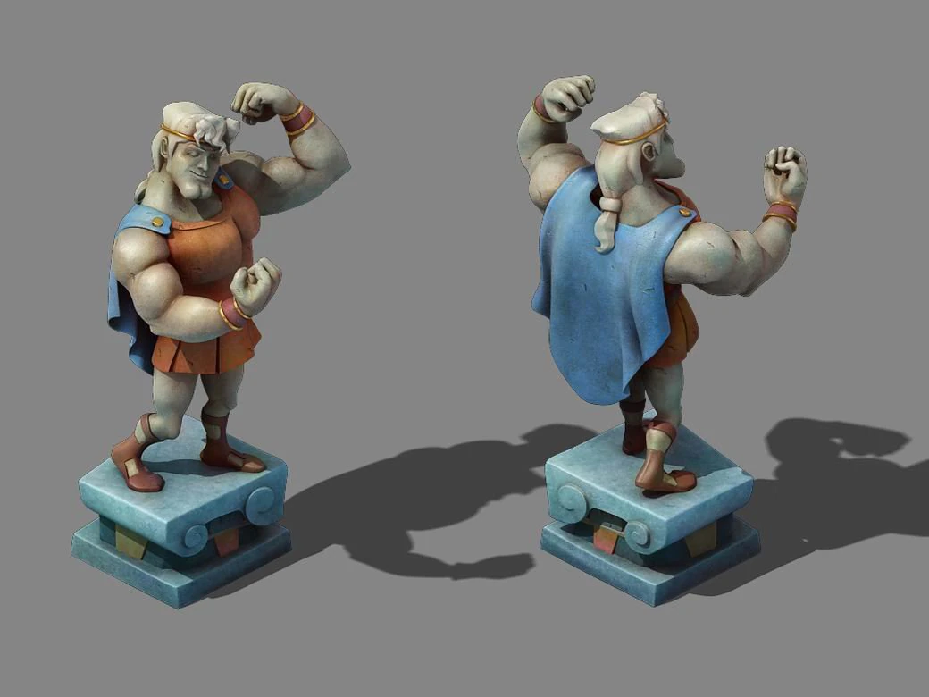 disney main city - brawn sculpture 03 3D Model .c4d .max .obj .3ds .fbx .stl .blend