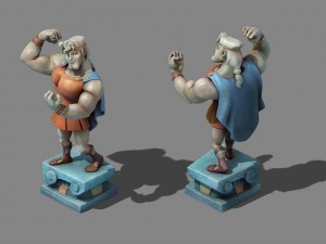 disney main city - brawn sculpture 03 3D Модель