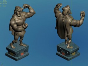 disney main city - brawn sculpture 03 3D Модель