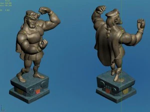 disney main city - brawn sculpture 03 3D Model