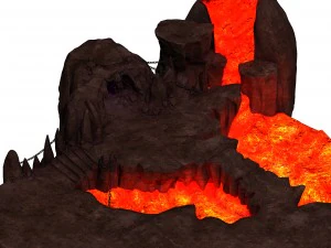 hell - stone mountain - magma 06 3D Model