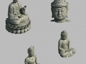 sculpture - pool buddha 12 3D 模型