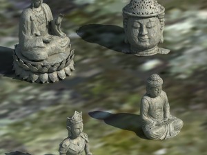 sculpture - pool buddha 12 Modelo 3D