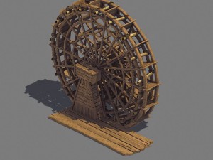 tool building - waterwheel 32 3D 모델