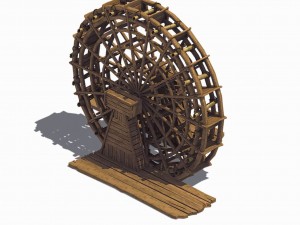 tool building - waterwheel 32 3D 모델