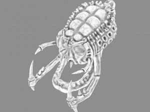 monster skull - hole Modello 3D