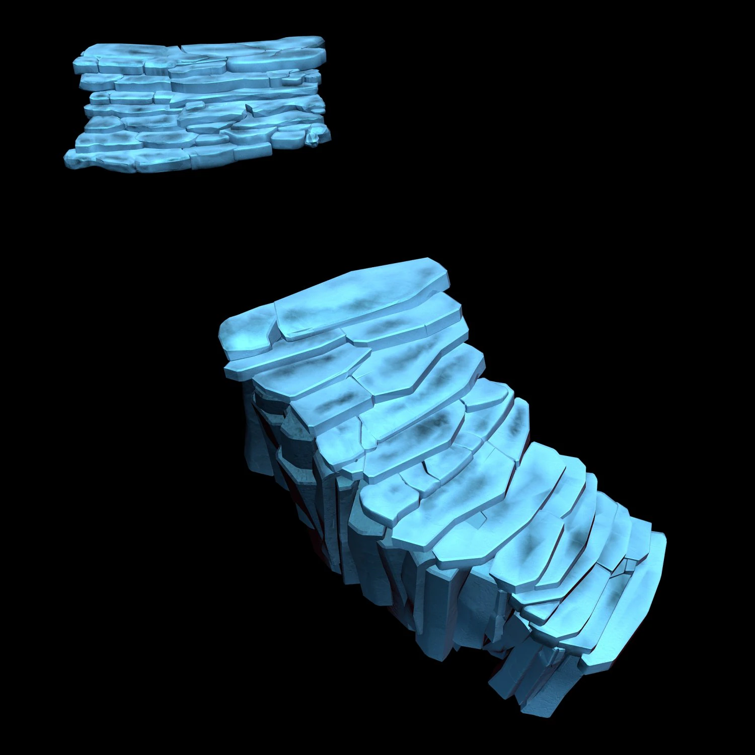 cold chamber - stairs 01 3D Model .c4d .max .obj .3ds .fbx .stl .blend 