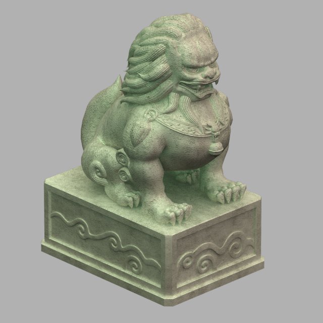han dynasty - dato stone lion Model 3D .c4d .max .obj .3ds .fbx .stl .blend