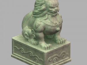 han dynasty - dato stone lion 3D Model