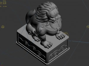 han dynasty - dato stone lion Model 3D