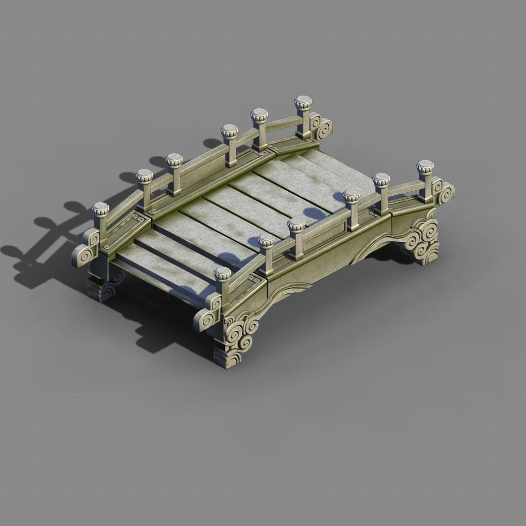 river yang city - bridge -05 3D Model .c4d .max .obj .3ds .fbx .stl .blend