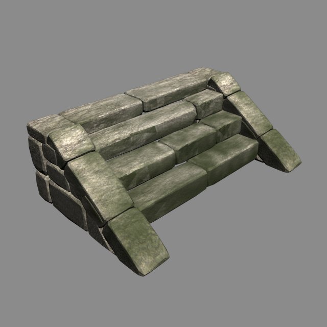 blacksmith shop - stone ladder 01 3D 模型 .c4d .max .obj .3ds .fbx .stl .blend 