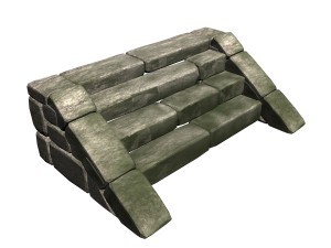 blacksmith shop - stone ladder 01 3D 模型