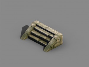 blacksmith shop - stone ladder 01 3D 模型