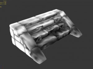 blacksmith shop - stone ladder 01 3D 模型