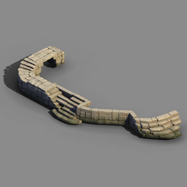 blacksmith shop - stone ladder 02 3D Model .c4d .max .obj .3ds .fbx .stl .blend 
