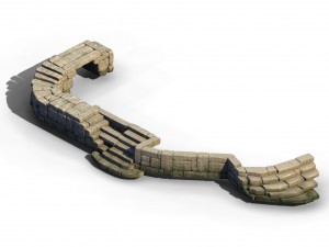 blacksmith shop - stone ladder 02 3D Model