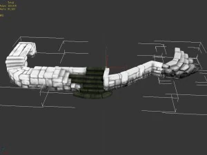 blacksmith shop - stone ladder 02 3D Model