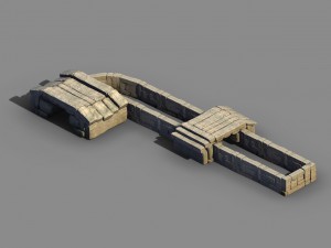 blacksmith shop - stone ladder 03 3D Model