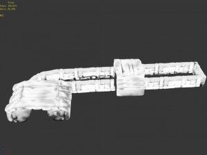 blacksmith shop - stone ladder 03 Modèle 3D