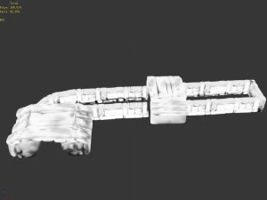 blacksmith shop - stone ladder 03 3D Model