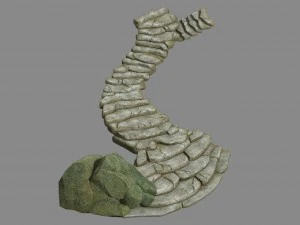 periferia - scala lingjing - scala in pietra Modello 3D