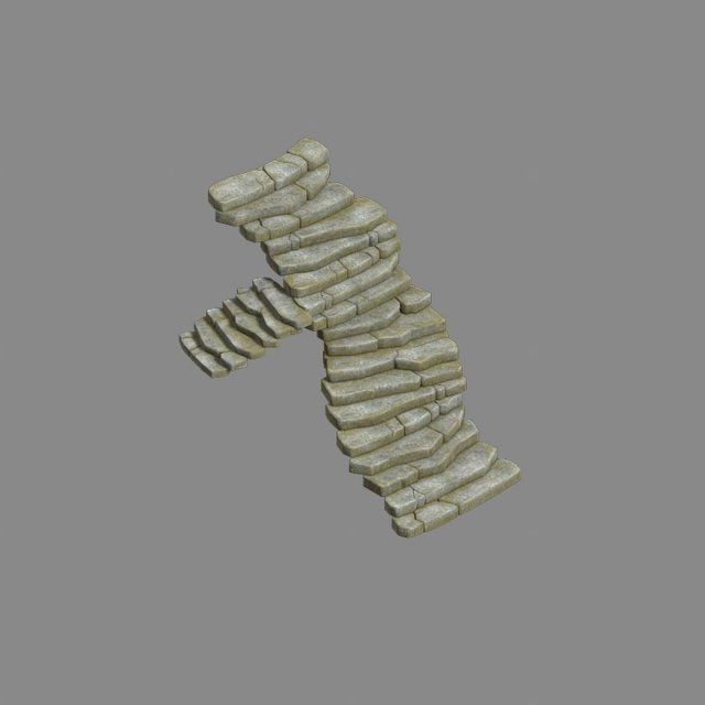outskirts - ling environment - stone staircase 3D-Modell .c4d .max .obj .3ds .fbx .stl .blend 