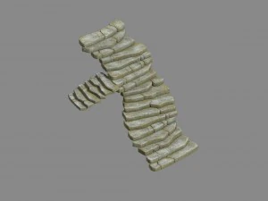 outskirts - ling environment - stone staircase 3D Model