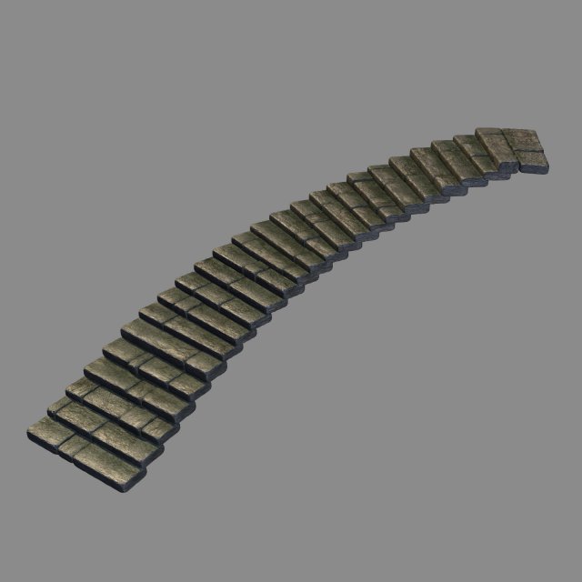 heyang suburbs - stairs - stone staircase 02 3D Model .c4d .max .obj .3ds .fbx .stl .blend 