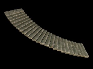 heyang suburbs - stairs - stone staircase 02 3D Model