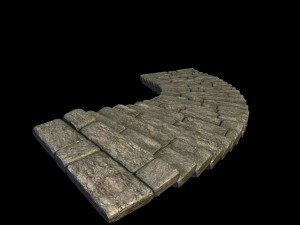 heyang suburbs - stairs - stone staircase 02 3D Model