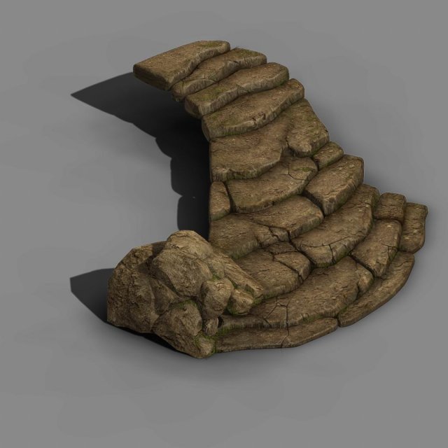 heyang suburbs - stairs - stone staircase 03 3D 모델 .c4d .max .obj .3ds .fbx .stl .blend 